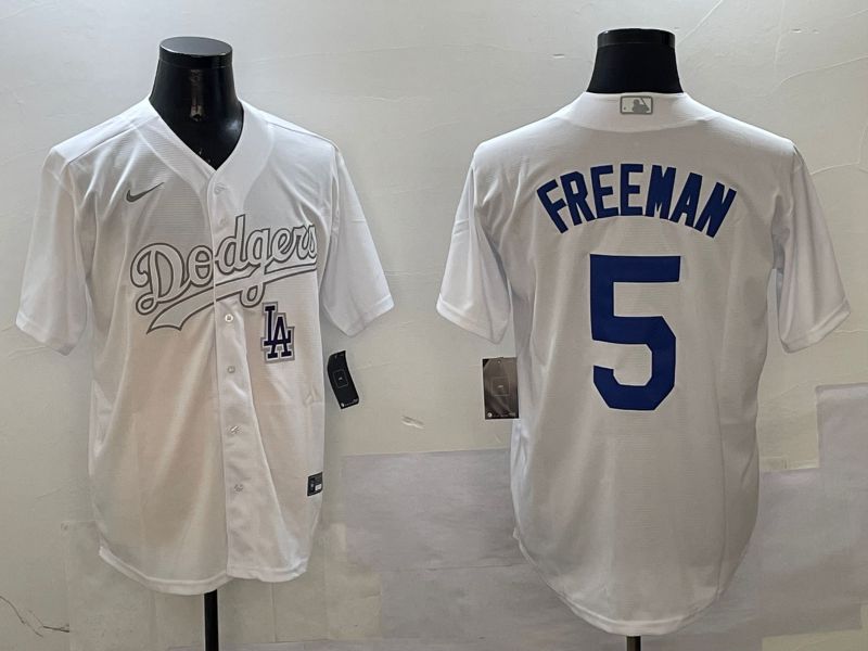 Men Los Angeles Dodgers #5 Freeman White Fashion Edition Game 2025 Nike MLB Jersey style 11->los angeles dodgers->MLB Jersey